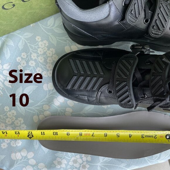 Gucci 718665 Black Leather Quebec Hi-top Calf Men's Sneakers Shoe, Sizes - Picture 5 of 16